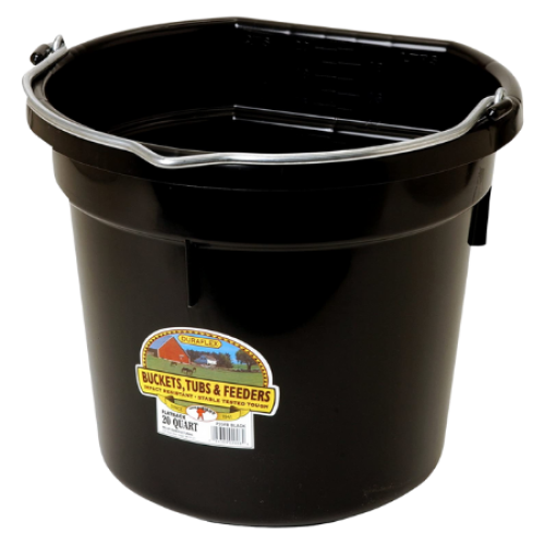 Little Giant 20 Quart Flat Back Plastic Bucket Blue