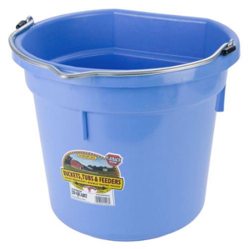 Little Giant Flat Back Plastic Bucket Teal 20 Quart