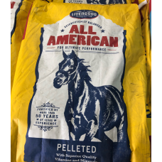 LivenGood All American 12-12 Pelleted Horse Feed - horse on the bag
