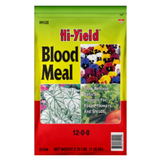 Hi-Yield Blood Meal-Hi-Yield. Colorful green and red bag. Blood meal for growing pansies.