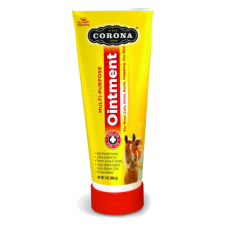 Manna Pro Corona Ointment Tube. Animal Health & Wellness. Yellow tube with red cap.