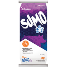 Sunglo Sumo Show Supplement. Purple and white feed bag.