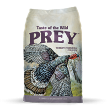 Taste of the Wild Turkey Limited Ingredient Formula Dry Dog Food. Colorful pet food bag. Wild turkey.