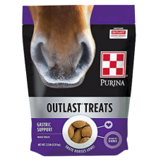 Purina Outlast Horse Treats. Equine treat pouch.