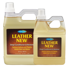 Farnam Leather New Deep Conditioner & Restorer. Two clear plastic jugs. 