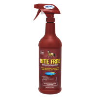 Farnam Bite Free Fly Repellent. Red spray bottle. Insect repellent.