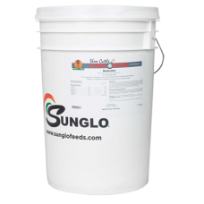 Sunglo Cattle Explosion Supplement. White plastic bucket.