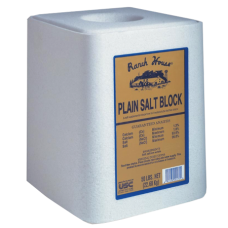 Ranch House Plain Salt Block. White salt block for cattle.