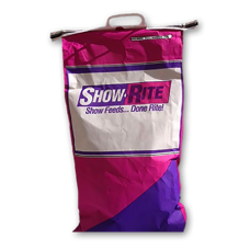 Show Rite Muscle-In-Motion. Show animal supplement. Feed bag. 