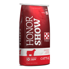 Purina Honor Show Fitter’s Edge 13 TXT DX Cattle Feed. Red 50-lb bag.
