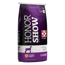 Purina Honor Showlamb Stretch 17 TXT DX. Purple 50-lb bag.