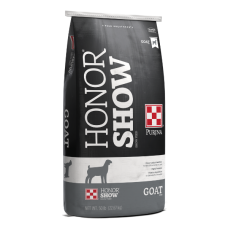 Purina Honor Show Goat Grower 17P DX, Gray 50-lb bag.