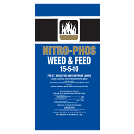 Nitro Phos St. Augustine Weed Feed with Atrazine 15 5 10 D D