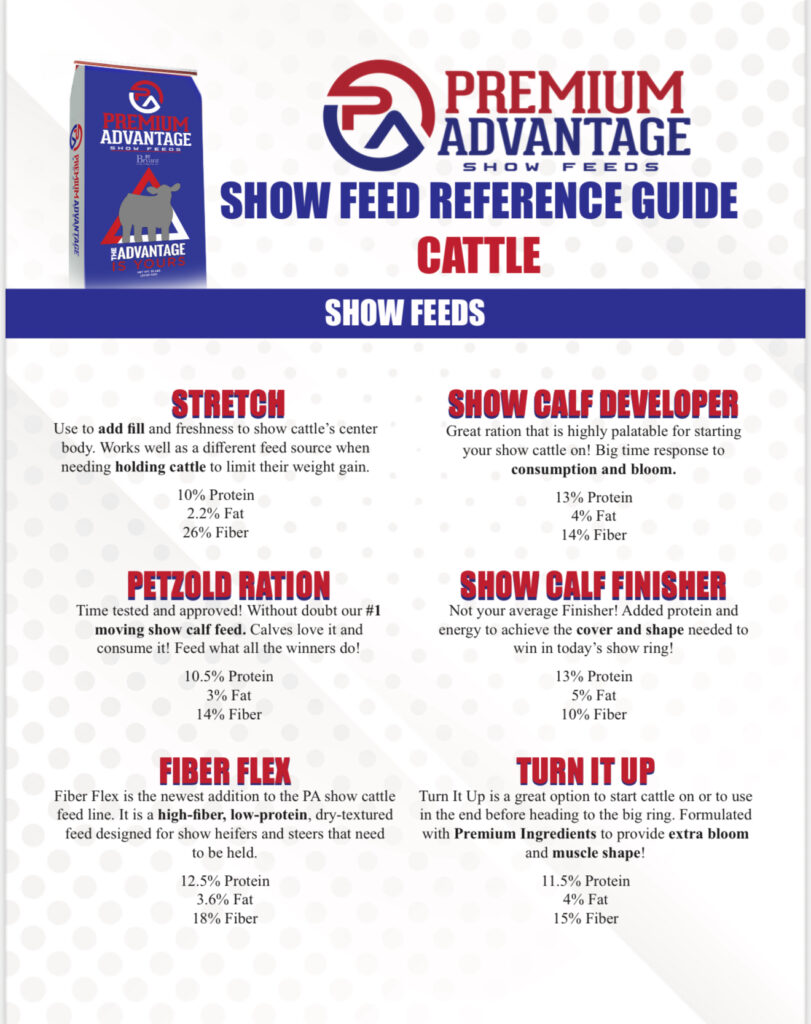 Premium Advantage Show Feed Cattle Feeds Flyer