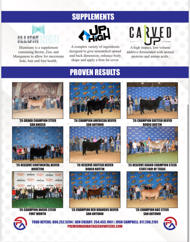 Premium Advantage Show Feeds Supplements Flyer
